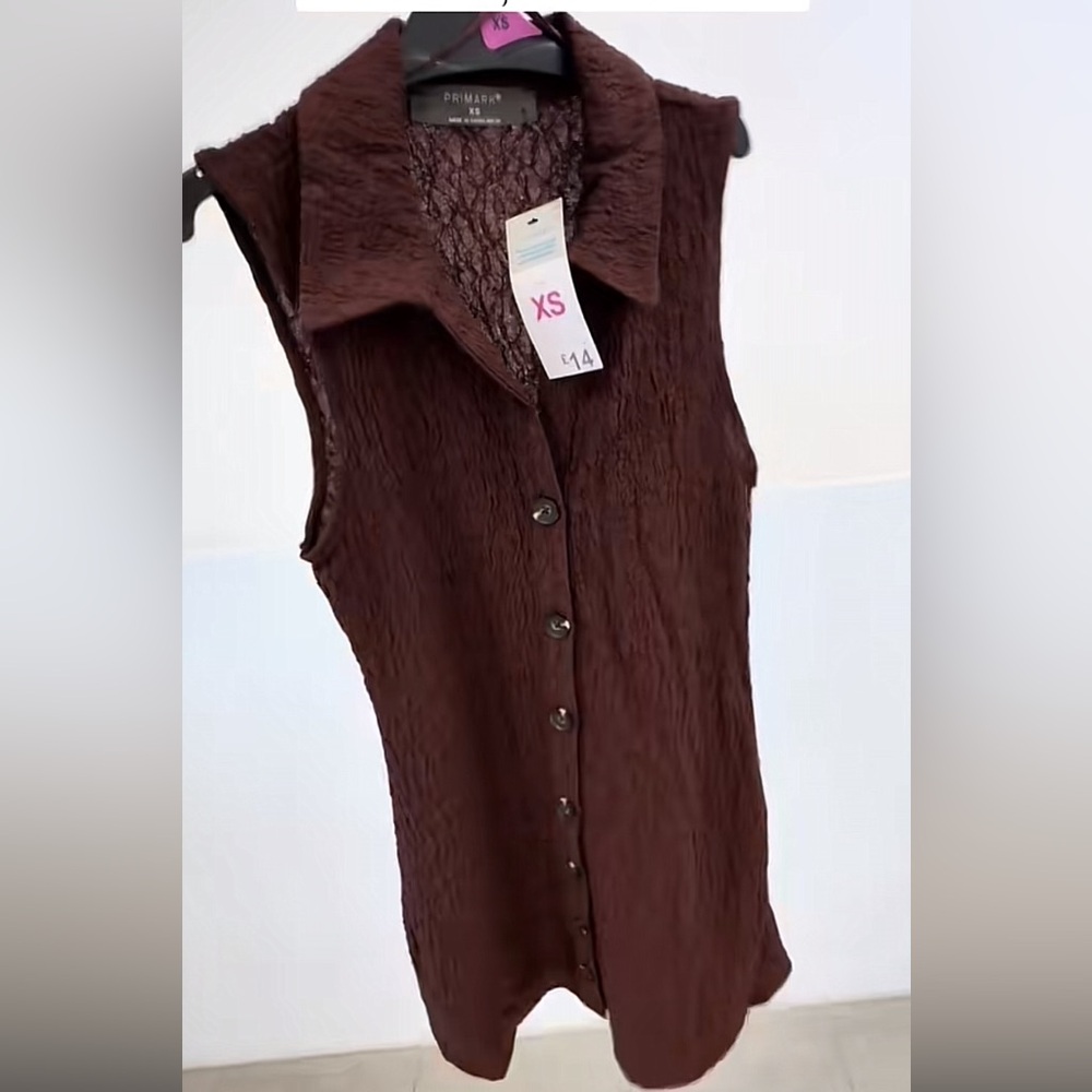 Primark Sleeveless Dress in Deep Brown